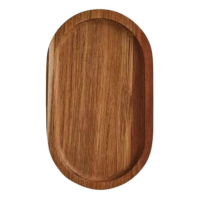 Tava din Lemn, Vivimall, Ovala, pentru Alimente sau Decor, 25 x 15 x 1.5 cm, Natur - vivimall.ro