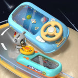 Joc Simulator de Condus, Flippy, 3-6 Ani, Volan Interactiv, Efecte Sonore, din ABS, USB Inclus, Albastru - vivimall.ro