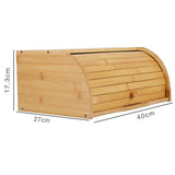 Cutie de Paine, Flippy, din Lemn de Bambus, Multifunctionala, 40 x 27 x 17.3 cm, Natur - vivimall.ro
