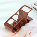Suport de Birou, Vivimall, din Plastic, pentru Telecomenzi, Telefoane, 18 x 7 x 9 cm, Maro - vivimall.ro