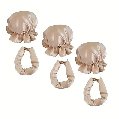 Accesoriu de Ondulat Parul, Vivimall, fara Caldura, din Poliester, Manual, Prin Rasucire, 29 x 4 cm, Bej - vivimall.ro