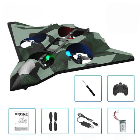 Jucarie Aeronava de Lupta, Vivimall, Rezistent, Incarcare USB, cu Telecomanda, Model Verde Army - vivimall.ro