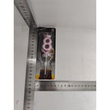 Lumanare Cifra 8, Vivimall, Model Coroana cu Fundita, Pentru Tort, 6 x 2.5 cm Mov - vivimall.ro