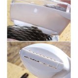 Curatator Manual Solzi de Peste, Vivimall, Forma Peste , Recipient cu Capcac pentru Solzi, Plastic, Roz pal, 16x6 cm - vivimall.ro