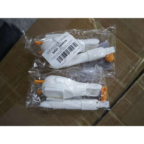 Cleste Multifunctional, Flippy, 2in1, Cleste pentru Parul Cazut si Mini Racleta pentru Depuneri, din ABS, Model Rata, Alb