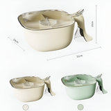 Cutie de Depozitare a Condimentelor, Vivimall, de Uz Casnic, cu Maner Stabil, cu Capac, 4 Compartimente Principale, 21 x 14 x 10 cm, Verde - vivimall.ro