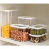 Cutie de Depozitare Alimente, Vivimall, 2L, Capac Alb, din ABS+Silicon, 14.5 x 9 x 22.2 cm, Transparent - vivimall.ro