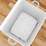 Cutie de Depozitare cu Fermoar, Vivimall, Pliabila, Maner Ranforsat, Fermoar Rezistent, pentru Haine, Paturi, Plapumi, Perne, Lenjerii de Pat, Jucarii, 61x50x71 cm, 210 Litri, Gri - vivimall.ro