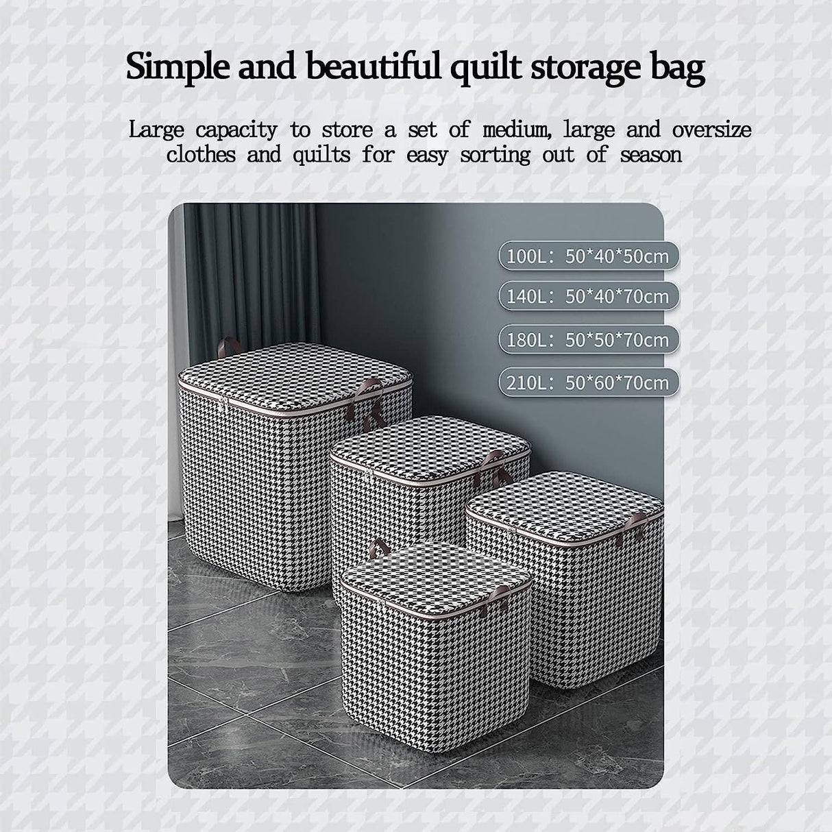 Organizator Textil Cu Fermoar 150L | PackNest 2 - vivimall.ro