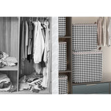 Cutie de Depozitare cu Fermoar, Flippy, Pliabila, Maner Ranforsat, Fermoar Rezistent, pentru Haine, Paturi, Plapumi, Perne, Lenjerii de Pat, Jucarii, 80 Litri, in Carouri, Alb-Negru