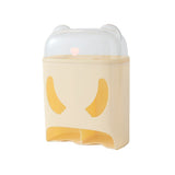 Cutie de Depozitare, Vivimall, Montare Perete, Adeziv, Fara Perfoare, din ABS, Model Urs, 18 x 11 x 25 cm, Crem - vivimall.ro