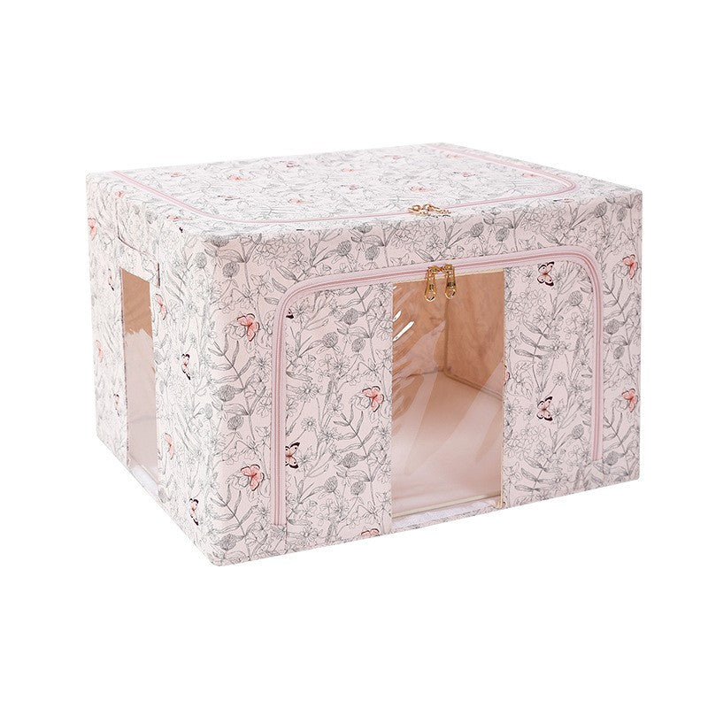 Cutie Depozitare, 66L, Din Material Textil, Pentru Haine Si Lenjerii, Model Fluturasi
