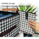 Cutie De Depozitare, Vivimall, Pentru Haine, Lenjerie, Sosete Si Sutiene, Material Textil, 7 Compartimente, 44x30x20 cm, Culoare Alb-Negru - vivimall.ro