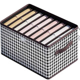 Cutie De Depozitare, Vivimall, Pentru Haine, Lenjerie, Sosete Si Sutiene, Material Textil, 9 Compartimente, 44x30x20 cm, Culoare Alb-Negru - vivimall.ro