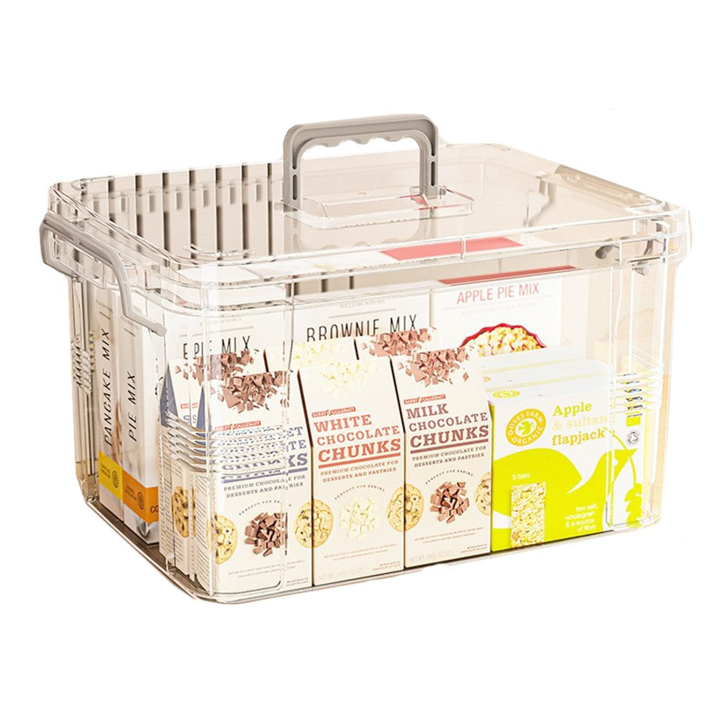 Cutie De Depozitare, Vivimall, Tip Valiza, pentru Alimente, Jucarii, Accesorii, Transparenta, Marime L, 38.5x27.5x22 cm - vivimall.ro