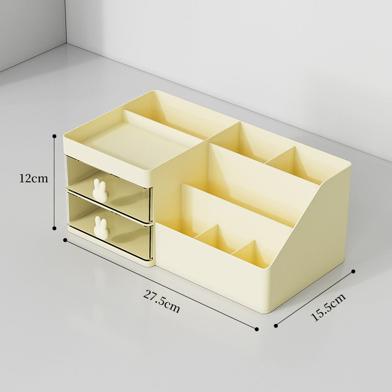 Cutie De Depozitare Pentru Birou Crem | DeskMate - vivimall.ro