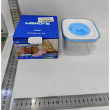 Cutie de Depozitare pentru Bucatarie, Vivimall, 600 ml, din ABS+PET+Silicon, Capac Alb/Albastru, 11.5 x 8 x 8 cm, Transparent - vivimall.ro