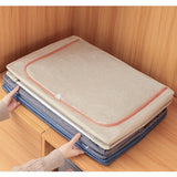 Cutie de Depozitare Pliabila, Vivimall, 66 L, din Bumbac si In, 33x40x50 cm, 2 Ferestre, Frontala si Laterala, 2 Usi de Acces cu Fermoar Bidirectional, Cadru Metalic, Suport Baza Stabil din Plastic, Roz Pudrat - vivimall.ro