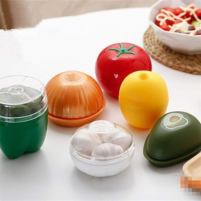 Cutie De Depozitare Si Pastrare A Alimentelor, Plastic, Model Avocado, Verde - vivimall.ro
