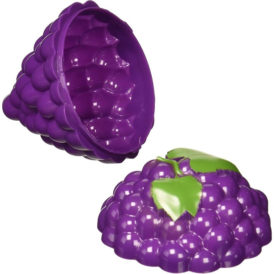 Cutie de depozitare si pastrare a alimentelor, Plastic, Vivimall, Model Strugure, 10x10x13.5 cm, Mov - vivimall.ro