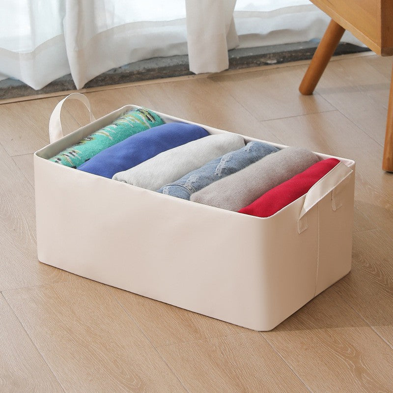 Cutie De Depozitare Tip Cos, Material Piele Ecologica, Pliabila, 26 L, Cadru Metalic, Cu Manere
