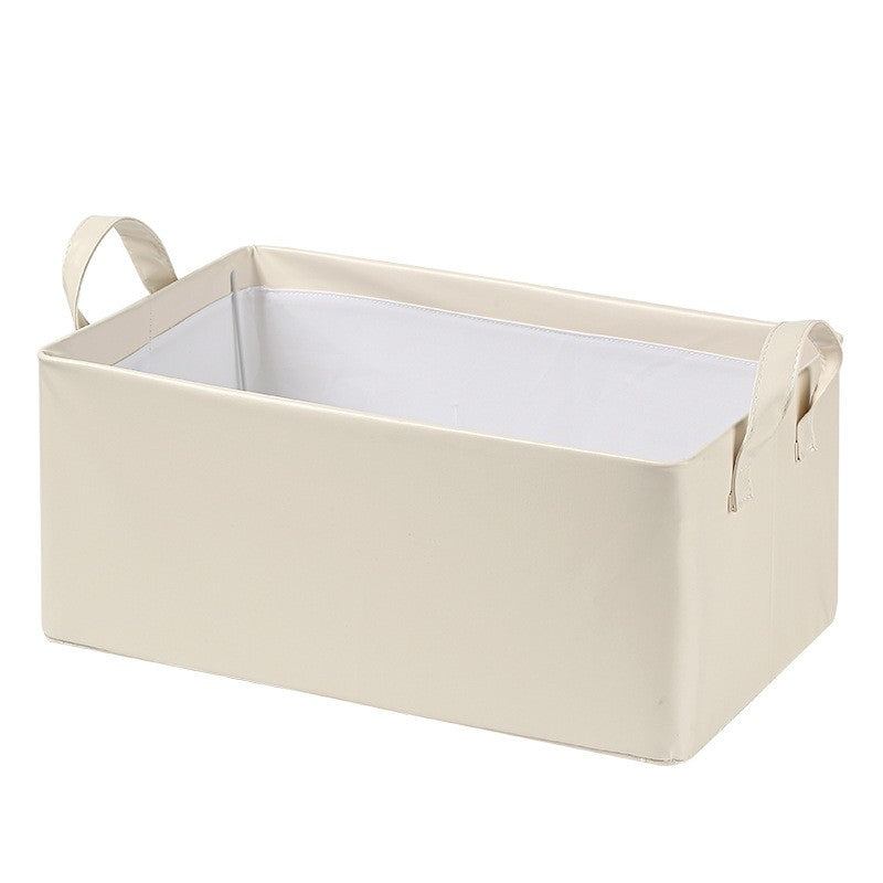 Cutie De Depozitare Tip Cos, Material Piele Ecologica, Pliabila, 26 L, Cadru Metalic, Cu Manere