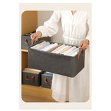 Cutie de Depozitare Tip Cos, Vivimall, Material Textil, Pliabila, 47x35x30 cm, 50 l, Cadru Metalic, cu Manere, Gri - vivimall.ro