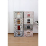 Cutie Depozitare, Vivimall, 66L, din Material Textil, 50 x 40 x 33 cm, pentru Haine si Lenjerii, Model Bambus, Galben - vivimall.ro