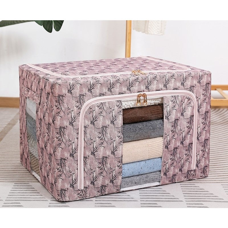 Cutie Depozitare, 66L, Din Material Textil, Pentru Haine Si Lenjerii, Model Bambus