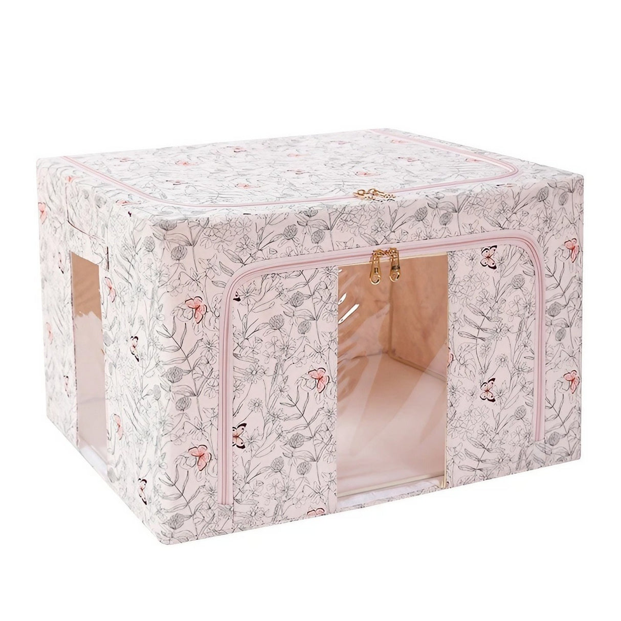 Cutie Depozitare, 66L, Din Material Textil, Pentru Haine Si Lenjerii, Model Fluturasi