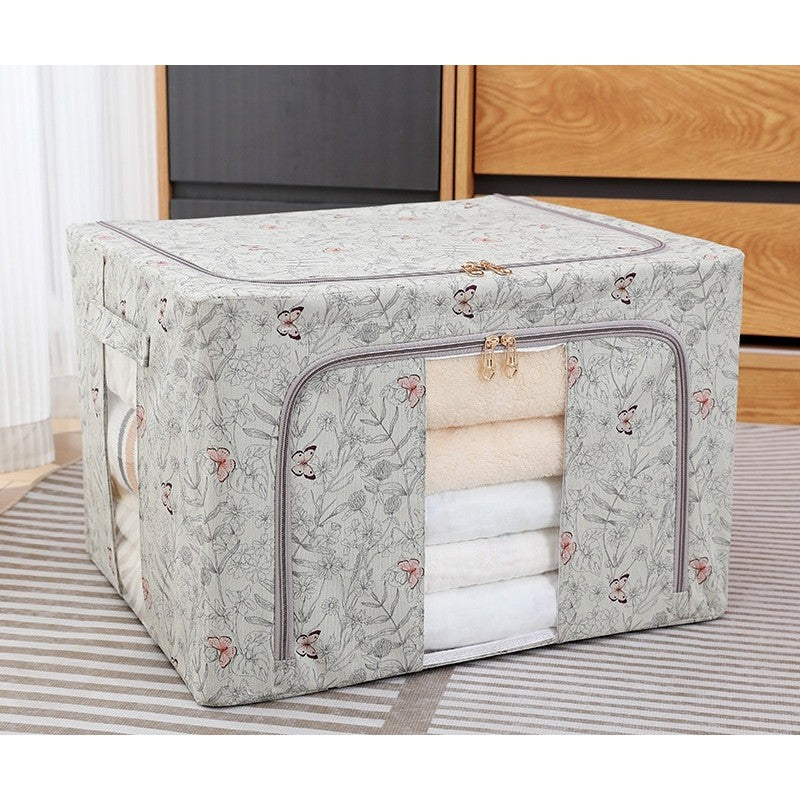 Cutie Depozitare, 66L, Din Material Textil, Pentru Haine Si Lenjerii, Model Fluturasi