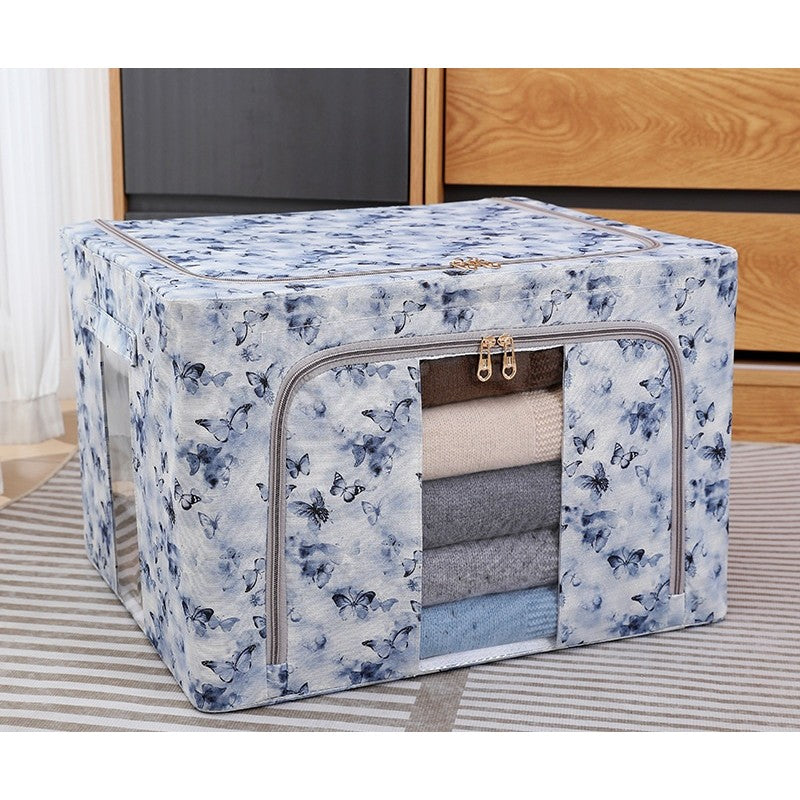 Cutie Depozitare, 66L, Din Material Textil, Pentru Haine Si Lenjerii, Model Fluturasi