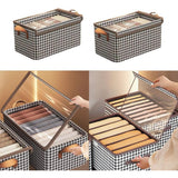 Cutie Depozitare, Vivimall, Capac Transparent, Model In Carouri, Model Mic, Maro - vivimall.ro