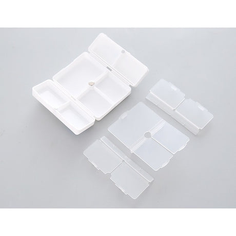 Cutie depozitare medicamente, 7 compartimente sigilate individual, pliabila, portabila, Vivimall, Alb/Rosu - vivimall.ro