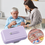 Cutie Medicamente, Vivimall, Mov, 7 Compartimente, Portabila si Compacta, 11x7.2x3.5 cm, Ideala pentru Uzul Cotidian - vivimall.ro