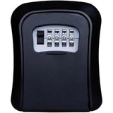 Cutie pentru Chei cu Parola, Flippy, din Aliaj de Aluminiu si Plastic, Cod din 4 Cifre, Impermeabila, Negru - vivimall.ro