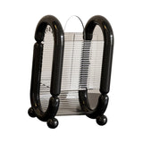 Cutie pentru Depozitare Cosmetice, Vivimall, pentru Pensule, Creioane si Buretei, 4 Compartimente, din Plastic, 12 x 10 x 20 cm, Negru - vivimall.ro