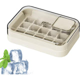 Cutie Gheata, 15 Cuburi, Cu Sistem de Presare Spate, Capac de Umplere și Evacuare, 1 L, 16.5 x 11.2 x 4.5 cm, Alb - vivimall.ro