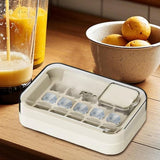 Cutie Gheata, 15 Cuburi, Cu Sistem de Presare Spate, Capac de Umplere și Evacuare, 1 L, 16.5 x 11.2 x 4.5 cm, Alb - vivimall.ro