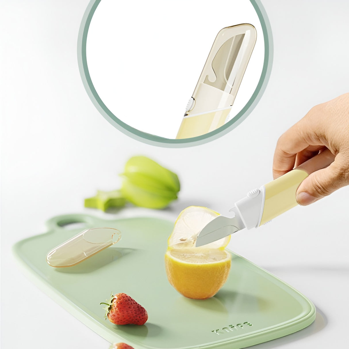 Cutit De Fructe Multifunctional, Razatoare, Curatator Fructe-Legume, Deschizator De Sticle, 18.1X3.8X2Cm - vivimall.ro