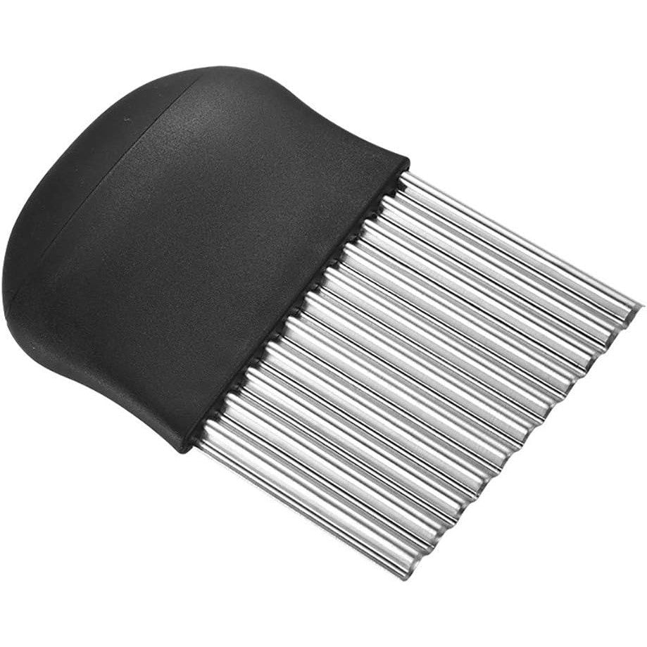 Cutit pentru Cartofi Ondulati, Vivimall, pentru Legume, Forma Ondulata, Usor de Utilizat, Taiere, Negru - vivimall.ro