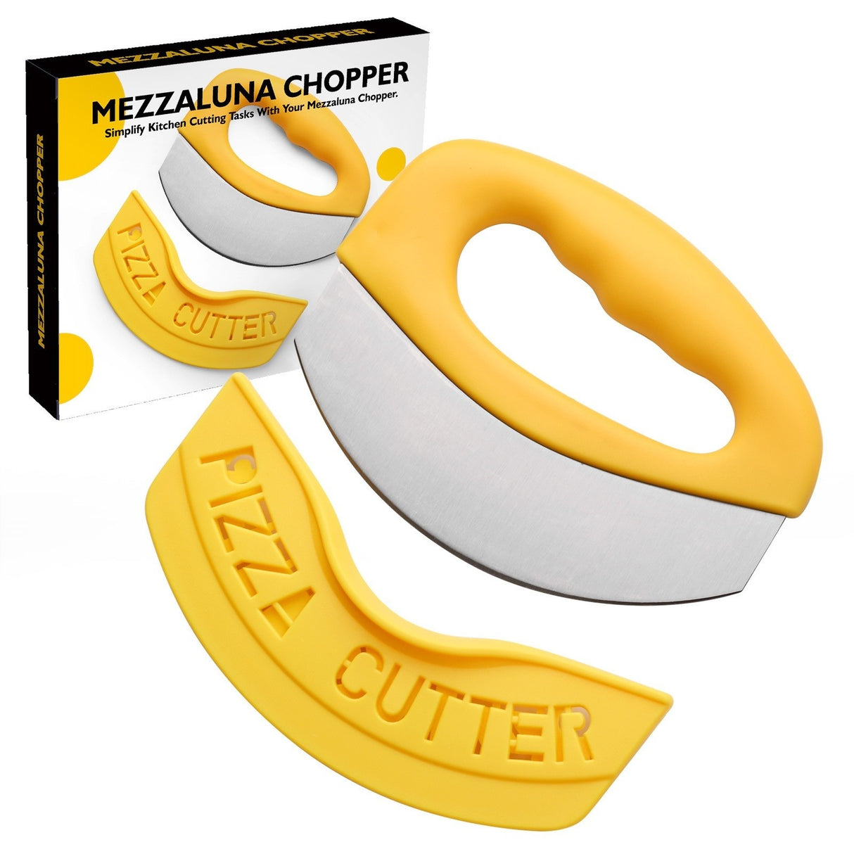 Cutit pizza inox 15.5 cm cu protectie silicon | SliceMaster - vivimall.ro