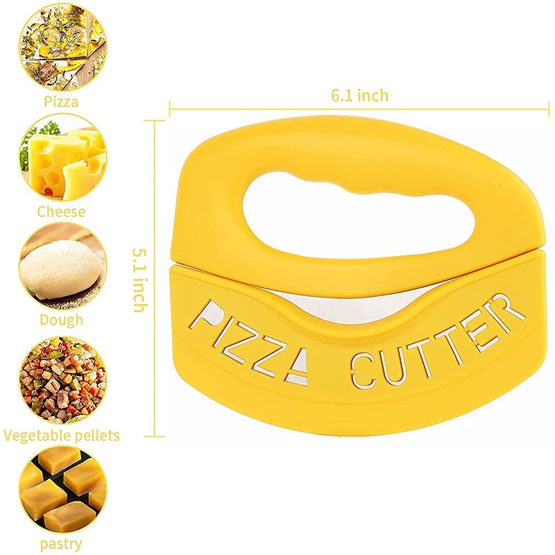 Cutit pizza inox 15.5 cm cu protectie silicon | SliceMaster - vivimall.ro