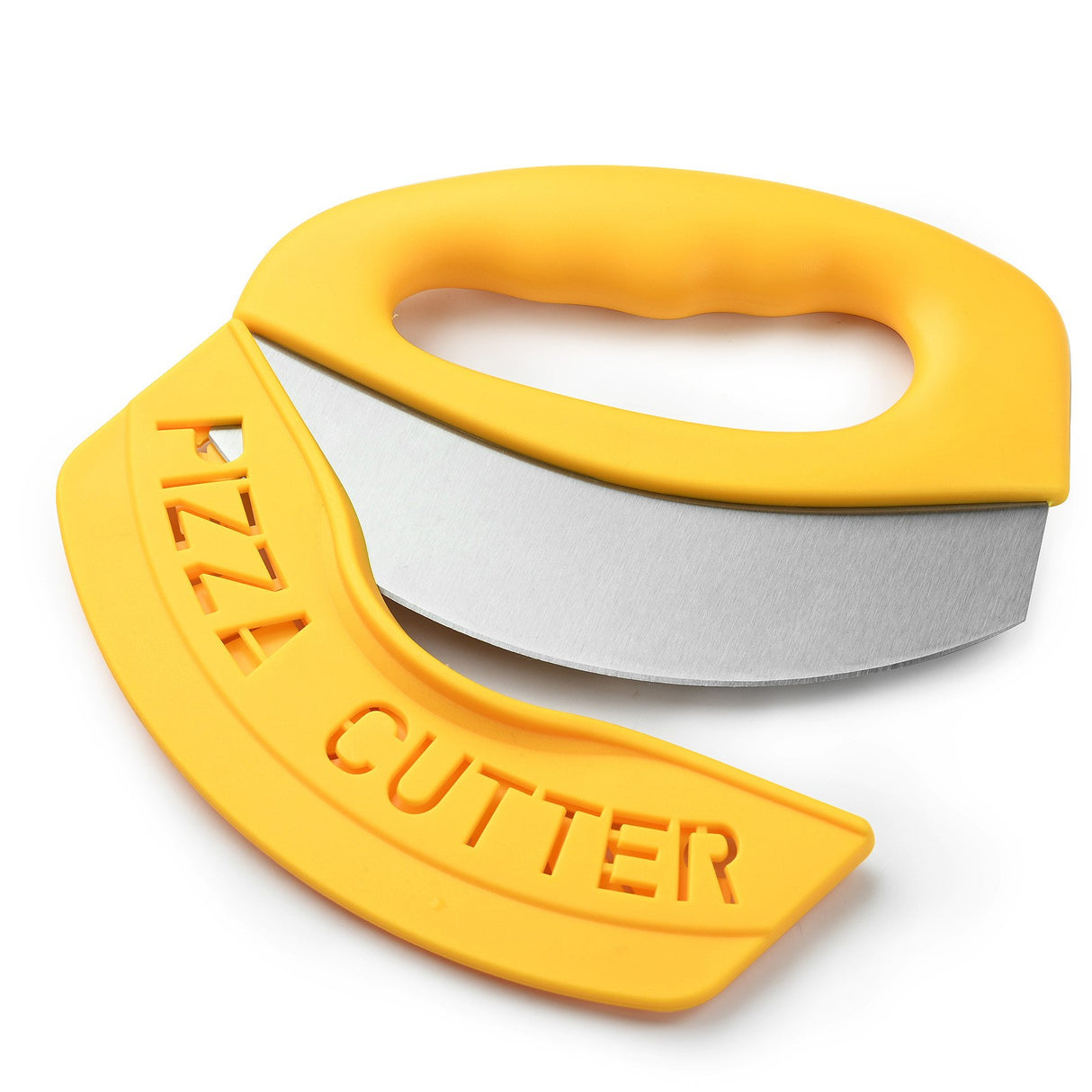Cutit pizza inox 15.5 cm cu protectie silicon | SliceMaster - vivimall.ro