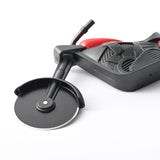 Cutit Pizza Creativ In Forma De Motocicleta, Cu Suport Pentru Cutit, 21.5 X 9.5 Cm, Otel/Pp, Negru - vivimall.ro