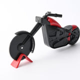 Cutit Pizza Creativ In Forma De Motocicleta, Cu Suport Pentru Cutit, 21.5 X 9.5 Cm, Otel/Pp, Negru - vivimall.ro