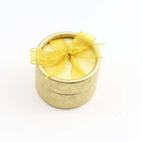 Cutiuta pentru Cadou, Flippy, Cutiuta Eleganta pentru Cercei, Cutiuta pentru Inel, Rotunda Aurie cu Diametru 5cm - vivimall.ro