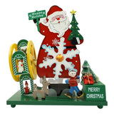 Cutiuta muzicala decorata, Mos Craciun, Multicolor, din Lemn, 21.5 cm x 24.5 cm, Interior, Vivimall - vivimall.ro