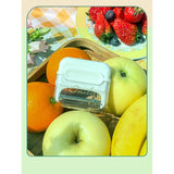 Decojitor/Curatator Manual De Legume Si Fructe, Portabil, Cu Magnet, Doua Lame, Inox, 6.7X6X1.6 Cm - vivimall.ro