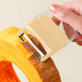 Decojitor/Curatator Manual De Legume Si Fructe, Portabil, Cu Magnet, Doua Lame, Inox, 6.7X6X1.6 Cm - vivimall.ro